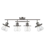 Globe Electric 59530 Nate 4 Light 28"W Fixed Rail Ceiling Fixture - Nickel. Fixed Price $101.14.