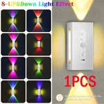 Led Motion Sensor Night Light Rgb Wall Lamp Rechargeable Magnetic Indoor Stairs. Fixed Price $17.89.