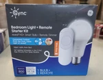 Cync Ge Bedroom Light + Remote Starter Kit - Smart Bulb Dimmer. Fixed Price $14.99.