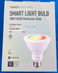 Torchstar 10W PAR30 Led Smart Light Bulbs, Rgb Color Changing, E26 Base. Fixed Price $20.00.