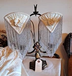 Art Deco Nuevo Antique Boutique Fringe Parlour Lamp 1920. Fixed Price $225.00.