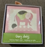 Oopsy Daisy Canvas Night Light Elephant. Fixed Price $15.00.