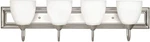 Sunset Lighting F3624-53 Vanity With Round Milk Glass, Satin Nickel Finish. Fixed Price $79.99.
