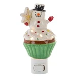 Ganz Christmas Snowman Cupcake Night Light. Fixed Price $31.99.
