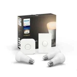 Philips Hue White Led 3 X A19 E26 Smart Bulbs Button Bridge- Starter Kit. Fixed Price $80.59.