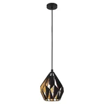 Eglo Carlton 3 7.25 In. W X 8.5 1-LIGHT Matte Black/gold Leaf Finish Meta. Fixed Price $59.99.