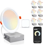 6 Pack Led Recessed Lighting 4" Smart Ceiling W/ Wi-fi 10W App Control Dimmable. Fixed Price $28.00.