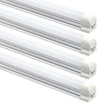 4PACK 4FT Led Shoplight, Integrated T8, 4800LM, 32W, 5000K, Linkable Strip. Fixed Price $95.88.