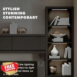 Jusjubr Display Cabinet Led Lights, 4X12 Inch, Cold White, Dimmable. Fixed Price $43.49.