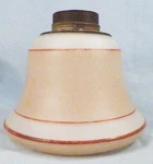 Art Deco Lamp Shade Satin Glass Peach Orange Bands Table Ceiling Stand Lite #130. Fixed Price $28.49.