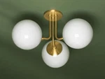 Hudson Valley Mitzi H105603-AGB Stella Semi-flush Mount 3-LIGHT Gold Aged Brass. Fixed Price $336.60.