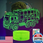 Garbage Truck 3D Illusion Night Light - 16 Color Changing Lamp For Kids. Fixed Price $29.14.