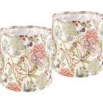 Set Of 2 Small Tall Lamp Shades, 10" Top X Bottom High Drum Sh.... Fixed Price $67.42.