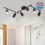 Ketom 6-LIGHT GU10 Black Led Track Lighting Fixture Ceiling Spotlight. Fixed Price $79.97.