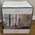 Threshold 60"X16" Tripod Floor Lamp Oak Tone Wooden Finish. Fixed Price $180.00.