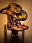 Wooden Cowboy Boot Night Light For Western Decor Laser Cut. Fixed Price $20.99.