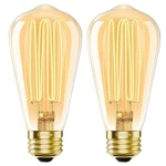 E26 Led Equivalent Edison Light Bulbs 60 Watt, ST64 Amber 6W-2200K 2PCS. Fixed Price $37.50.