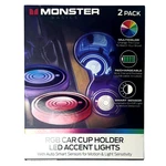 Monster 2-PACK Rgb Car Cup Holder Led Accent Lights Auto Smart Sensors. Fixed Price $17.95.