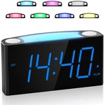 Large Digital Alarm Clock With Snooze Dual Usb Ports 7 Night Light Colors. Fixed Price $26.49.