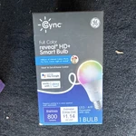 Ge Cync Reveal Hd+ Full Color Smart Bulb Led A19 Dimmable Alexa Google. Fixed Price $20.00.