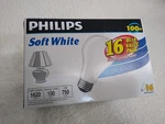 Philips Incandescent 100W Soft White Light Bulbs - A19 16 Pack New Box. Fixed Price $124.99.