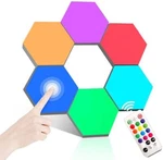 6-PACK Hexagon Wall Lights Remote Controlled Rgb Touch Panel Lighting. Fixed Price $42.16.