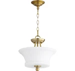 Quorum 2922-13-80 Rossington 13" 2-LIGHT Bowl Pendant Aged Brass. Fixed Price $173.00.