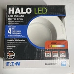 Halo Rl 4 In. Integrated Led Recessed Light With White Retrofit Baffle Trim. Fixed Price $15.25.