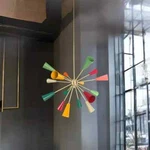 Multicolored 16 Arms Sputnik Classic Chandelier Matte Finish Lamp Italian Light. Fixed Price $229.50.