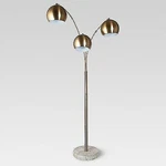 Project 62 Span 3-HEAD Metal Globe Floor Lamp Brass. Fixed Price $130.00.