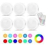 Cadrim Puck Lights, 13 Colors Led Lightings, 2 Remotes, - Scratch & Dent. Fixed Price $23.43.