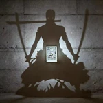 Roronoa Zoro Shadow Projection Lamp Anime Led Night Light One Piece Room Decor. Fixed Price $39.99.
