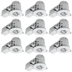 Globe Electric 4" Led Rated Swivel Spotlight Round Recessed Lighting Kit. Fixed Price $92.30.