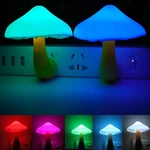 Led Mushroom Night Light Sensor Plug-in Wall Lamp Gradient Color Home Decor 2X. Fixed Price $9.49.