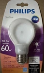 New Philips Slimstyle Led Light Bulb Dimmable 800 Lumen 10.5W 60W Soft White E26. Fixed Price $29.99.