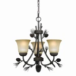 Sierra 3-LIGHT Mini Chandelier Rustic Style 22 Inches Tall 20 Wide. Fixed Price $472.99.