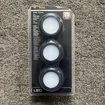 Utilitech Pro Led Puck 3 Pack Plug In 2.6 Utility Night Lights. Fixed Price $19.99.