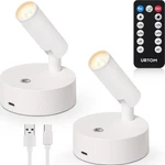 Urtom Wireless Spotlights 2 Pack Rechargeable Dimmable Remote Indoor. Fixed Price $89.99.