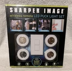 Sharper Image Wireless Remote Led Puck Light Set New Batteries Not Included Read. Fixed Price $19.00.