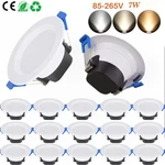 7W Recessed Led Ceiling Downlight Round Spotlight Wall Lighting 85-265V. Fixed Price $31.99.