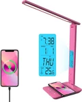 Desk Lamp, Light With Wireless Charger, Usb Charging Port, Dimmable Office. Fixed Price $23.98.