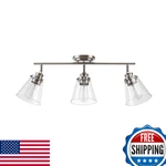 Globe Electric 59628 Jackson 3-LIGHT Track Lighting Brushed Nickel Clear Glass. Fixed Price $120.23.