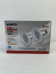 (X2) Satco 8.5 Watt; Downlight Retrofit Led; 4" Trim; 2700K; Medium Base; 120V. Fixed Price $17.99.