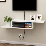 Choochoo Floating Tv Stand 11.6"D X 47.2"W 7.1"H, White. Fixed Price $78.29.