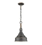 Golden Lighting Keating 1-LIGHT Antique Black Iron Pendant. Fixed Price $95.00.
