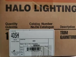 (4 Lot) New Box Halo 405 Recessed Lighting White Trim, 6" Reflector. Fixed Price $27.00.