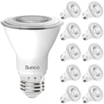 Sunco 10 Pack PAR20 Bulbs 50W Equivalent 7W Dimmable, CRI90 3000K Warm White .... Fixed Price $45.59.