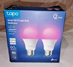 Tp-link Tapo Smart Light Bulbs, 16M Colors Rgbw, Dimmable, A19, 60W Equivalent. Fixed Price $17.99.