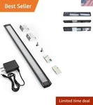 12" Touch Activated Dimmable Led Bar - Stylish Under Cabinet Lighting Black. Fixed Price $24.99.