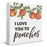 Love You To Peaches Wooden Box Sign Bathroom Decor, Peachy Quote.... Fixed Price $21.07.